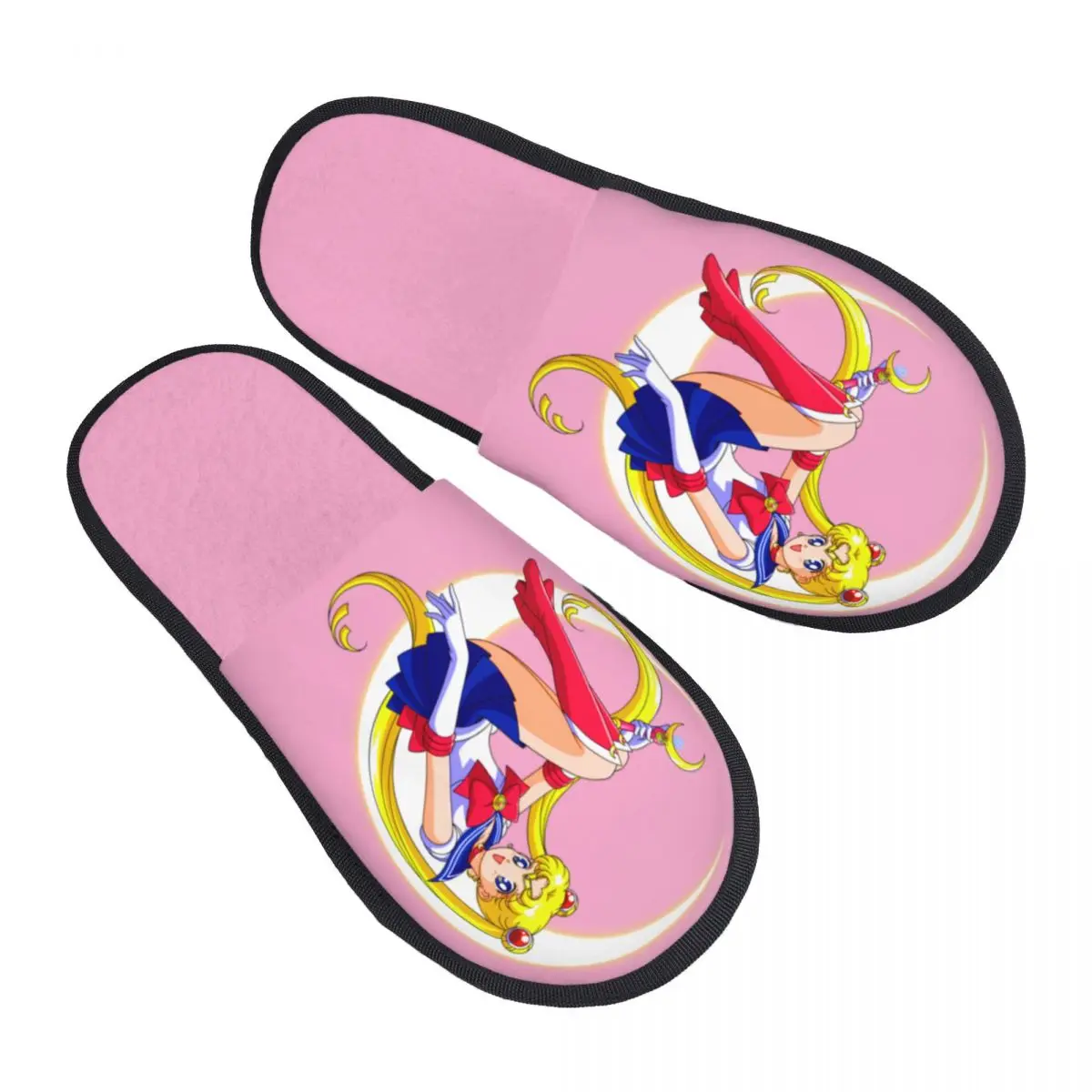 Anime Moon Girl Comfy Scuff Memory Foam Slippers Women Japanese Shojo Manga Sailor Bedroom House Shoes 12 - Anime Slippers Store