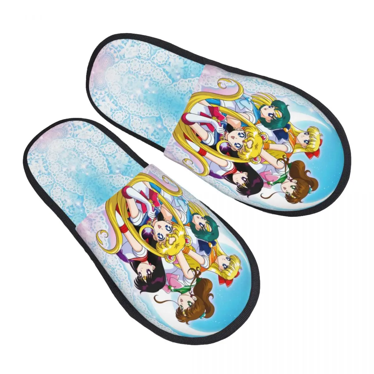 Anime Moon Girl Comfy Scuff Memory Foam Slippers Women Japanese Shojo Manga Sailor Bedroom House Shoes 17 - Anime Slippers Store