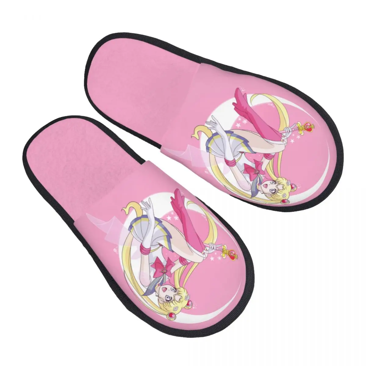 Anime Moon Girl Comfy Scuff Memory Foam Slippers Women Japanese Shojo Manga Sailor Bedroom House Shoes 18 - Anime Slippers Store