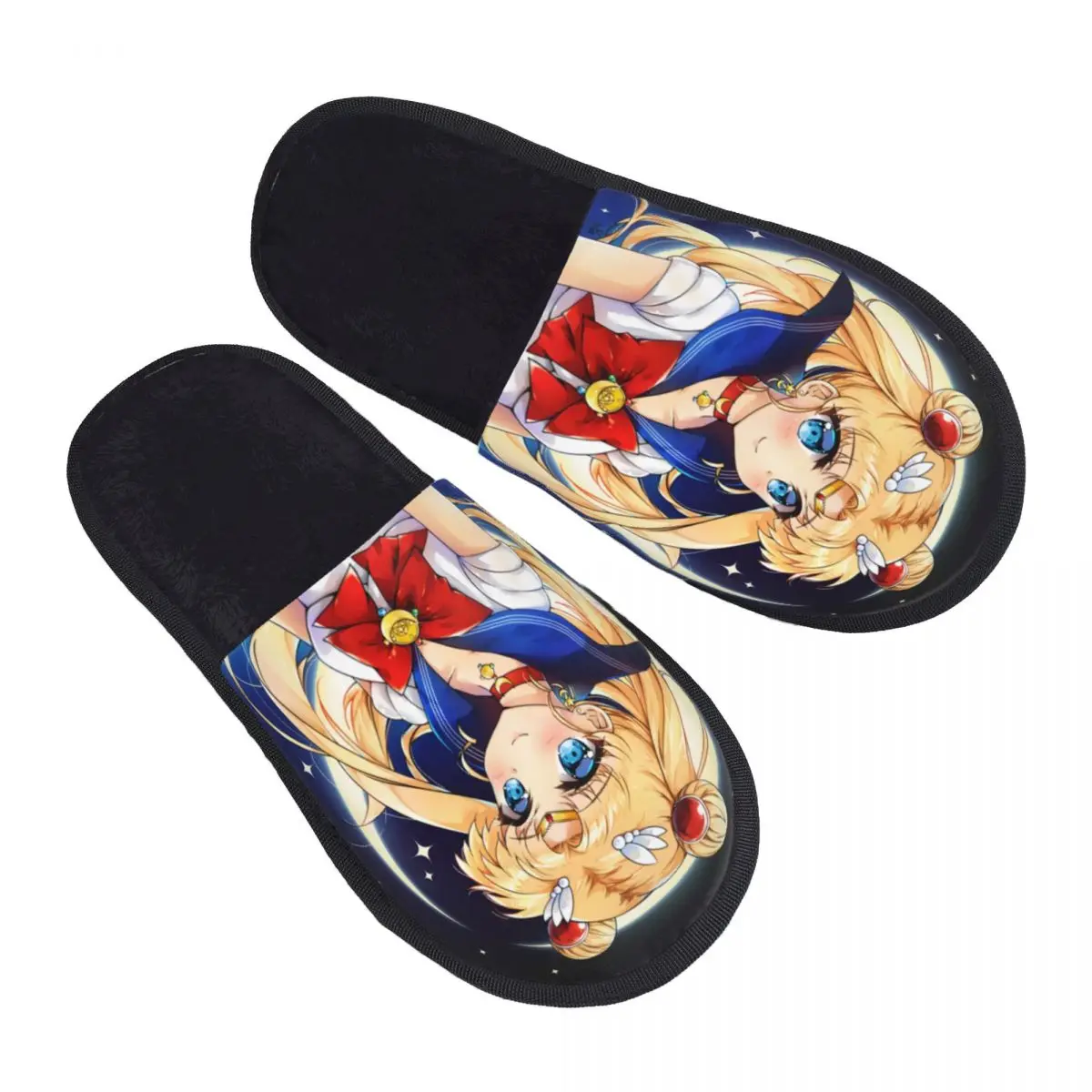 Anime Moon Girl Comfy Scuff Memory Foam Slippers Women Japanese Shojo Manga Sailor Bedroom House Shoes 22 - Anime Slippers Store