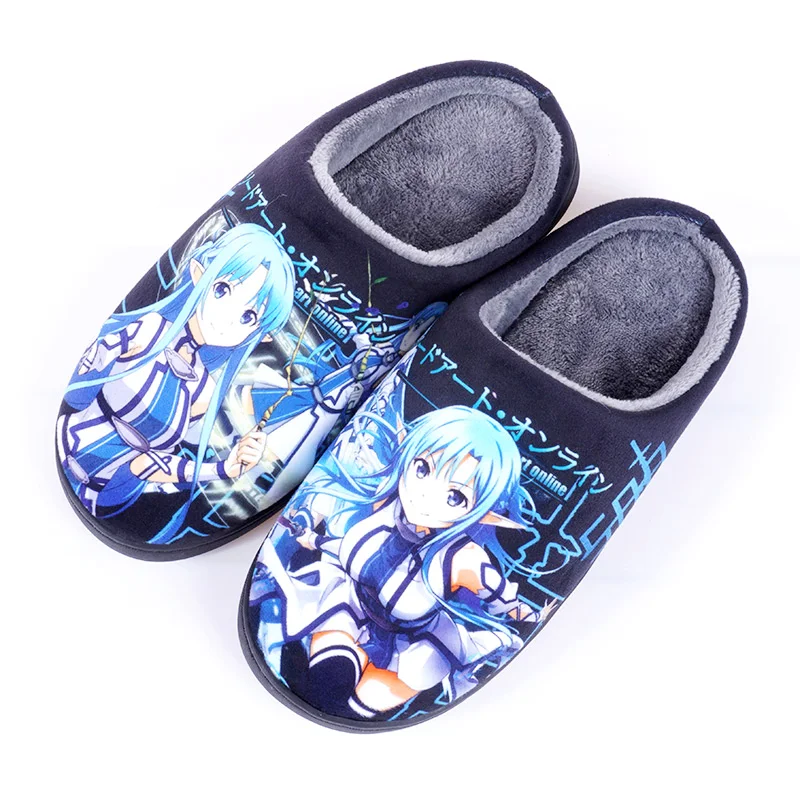 Anime Winter Home Slippers DS SAO AT Men Women Slippers Japanese Cartoon Slipper 16 - Anime Slippers Store