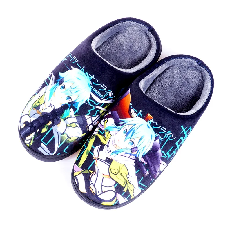 Anime Winter Home Slippers DS SAO AT Men Women Slippers Japanese Cartoon Slipper 17 - Anime Slippers Store
