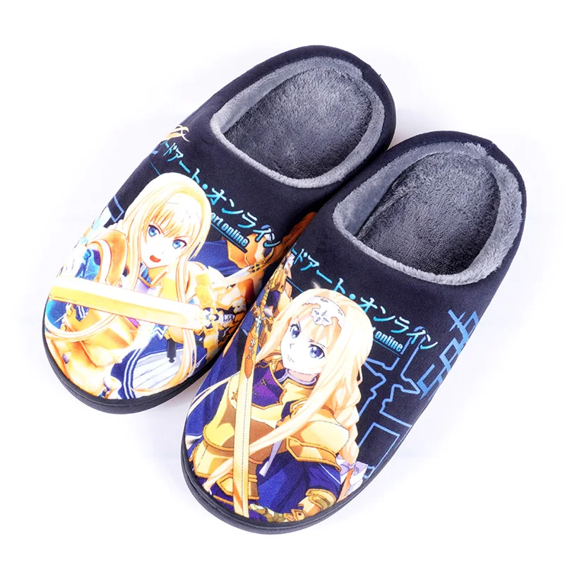 Anime Winter Home Slippers DS SAO AT Men Women Slippers Japanese Cartoon Slipper 20 - Anime Slippers Store