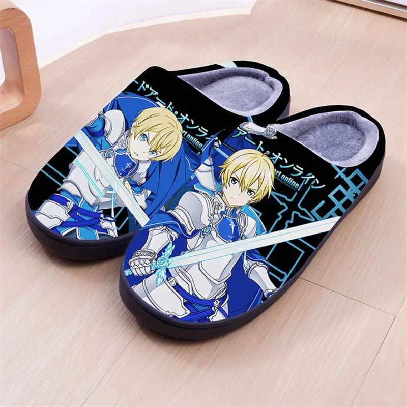 Sword Art Online SAO Yuuki Asuna Kirigaya Kazuto Cosplay Cotton Slippers Plush Shoe Toy Halloween Cartoon 5 - Anime Slippers Store