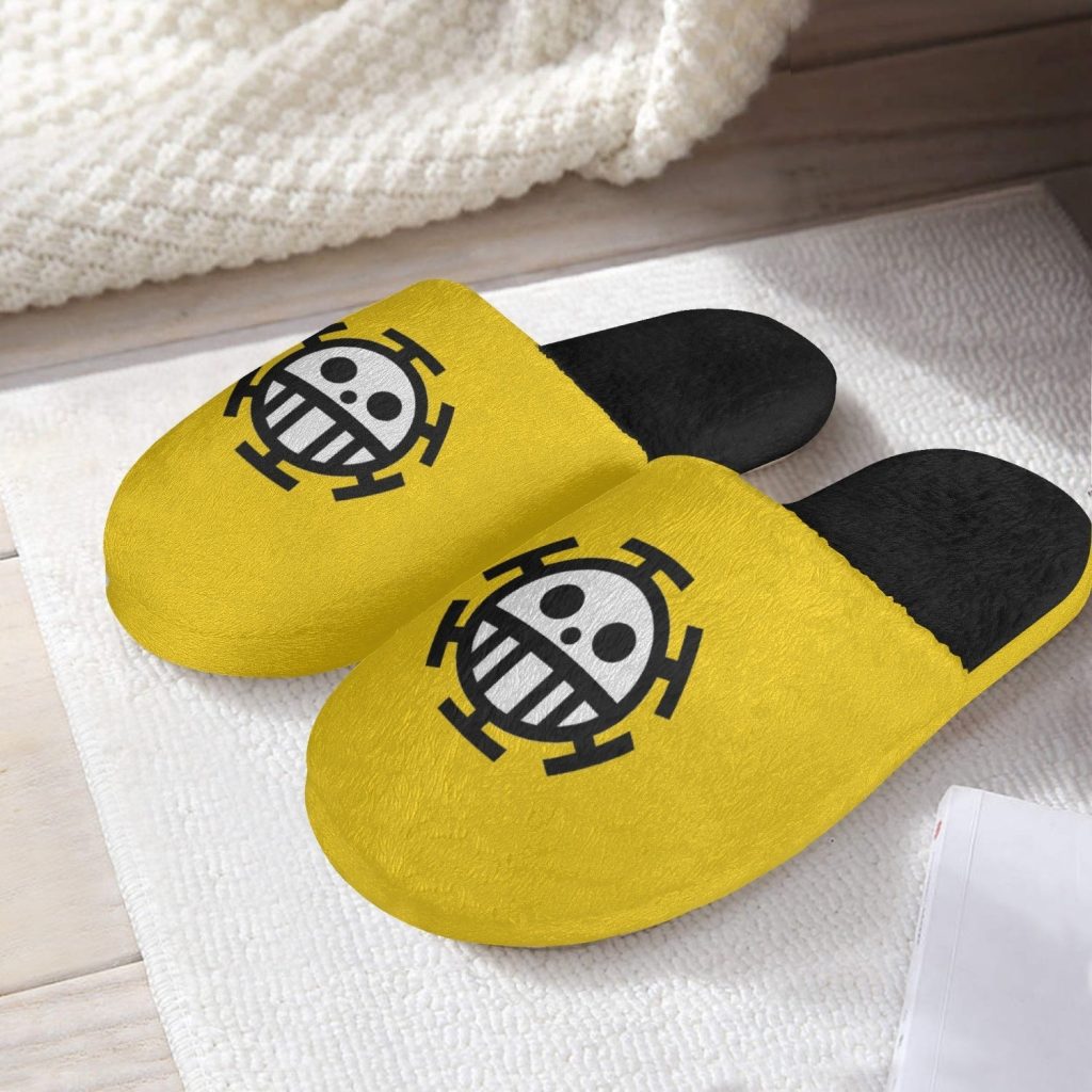 trafalgar law one piece custom cotton slippers - Anime Slippers Store